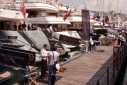 Yachts on the dock at the Genoa Charter Show