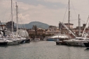 Yachts on the main dock at Mollo Vechio Marina