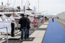 Yachtson the Fiere Dock during the Genoa Charterr Show