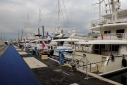 Yachts on the Fiere Dock during the Genoa Charterr Show