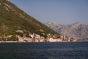 Perast in the Bay of Kotor with the tower of St Nicholas