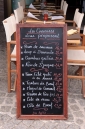 Blckboard menu in Villefranche