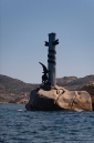 Strange statue off island of San Stefano