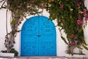 Traditional blue studded door in Sidi Bou Said