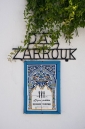 Tourist restaurant sign in Sidi Bou Said
