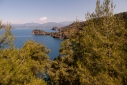 View from land out to sea on walk between Hillside Resort and Fethiye