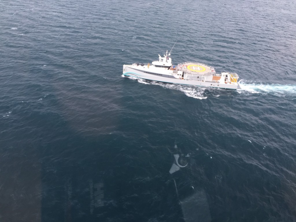 Helicopter deck successfully added to 51-metre Umbra