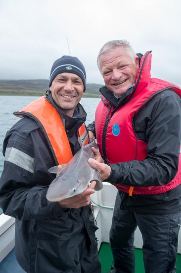 Catching fish aboard Hebridean Princess' Hardy "Shona"