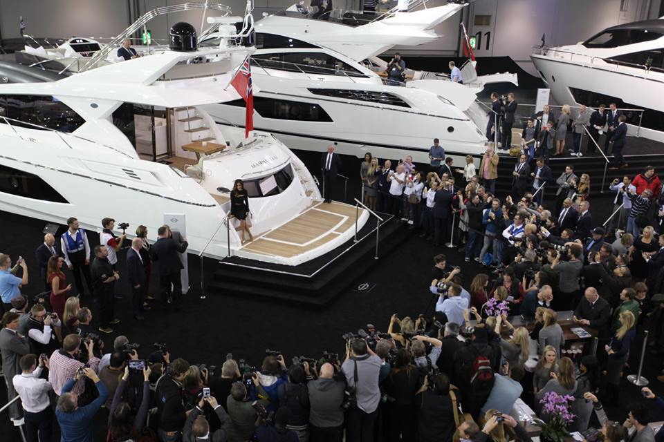 Sunseeker Line up at London Boat Show