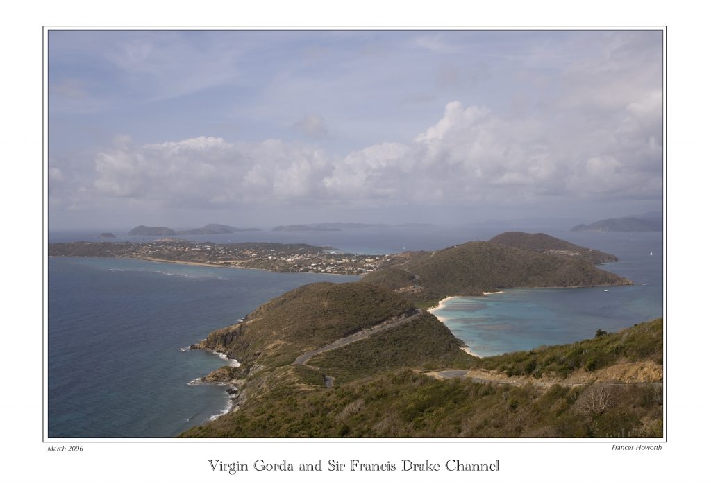 General overview of the south east end of Virgin Gorda and the islands beyond
