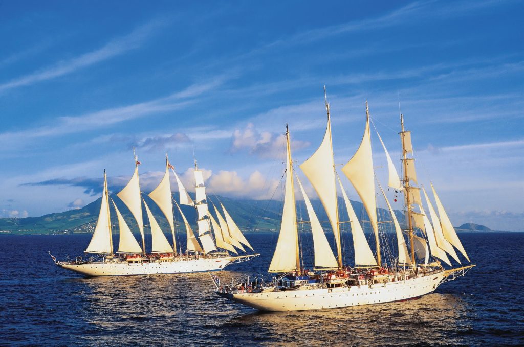 The two smaller ships, Star Flyer and Star Clipper take 166 guests each, 