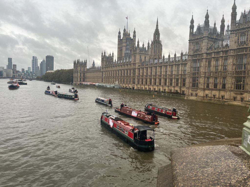 Westminster Campaign Cruise in support of Britain’s Waterways